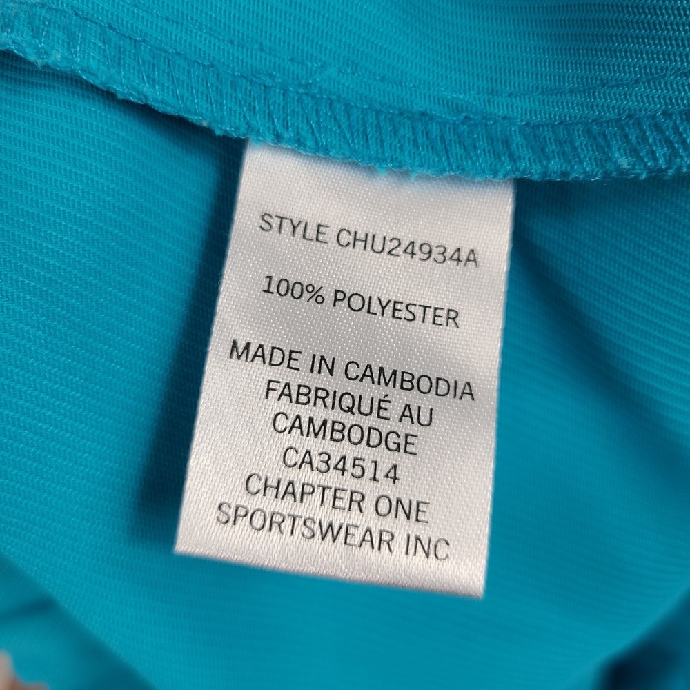C by One Teal Blue pull on Elastic wide leg ankle length pants front tie XS NWT - Picture 11 of 12